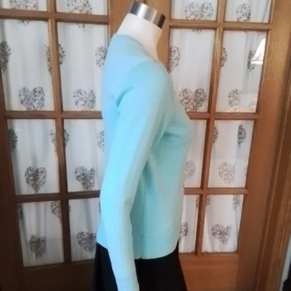 Two Cardigans, Cotton, Green, Aqua, Eddie Bauer & Studio Works. Size Small. - Picture 5 of 16